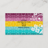 Farbige Streifen Visitenkarten Visitenkarte (Rückseite)