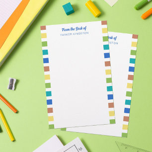 Farbige Streifen vom Schreibtisch Briefpapier