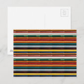 Farbige Streifen-Vorlage mit Embosser fügen Text B Postkarte (Vorne/Hinten)