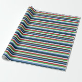 Farbige Streifen zum Geburtstag Geschenkpapier (Ungerollt)
