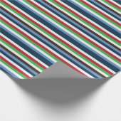 Farbige Streifen zum Geburtstag Geschenkpapier (Ecke)
