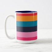 Farbige Streifen Zweifarbige Tasse (Links)
