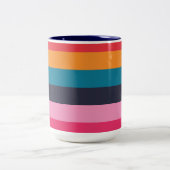 Farbige Streifen Zweifarbige Tasse (Mittel)