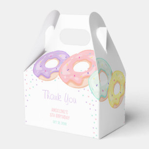 Farbige Streusel-Donuts Kinder-Geburtstagsgeschenk Geschenkschachtel