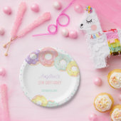 Farbige Streusel-Donuts Kindergeburtstag Pappteller (Party)