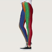 Farbige Strickstreifen Leggings (Links)