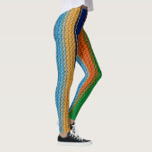 Farbige Strickstreifen Leggings (Rechts)