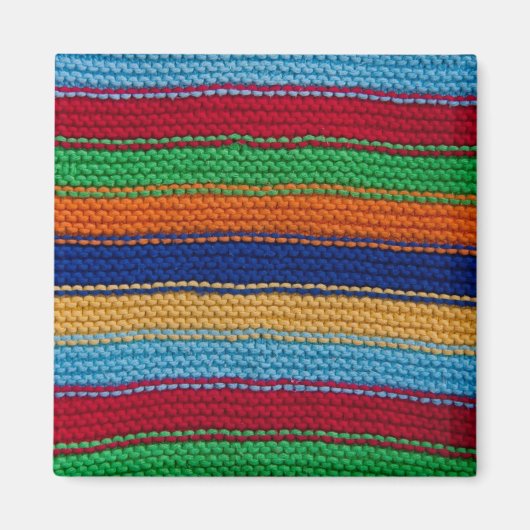 Farbige Strickstreifen Magnet (Vorne)