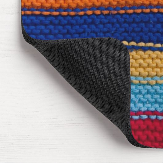 Farbige Strickstreifen Mousepad (Ecke)