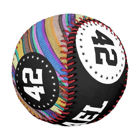 Farbige Strickstreifen nahtlos Muster 1 Baseball (Schrägansicht)