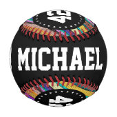 Farbige Strickstreifen nahtlos Muster 1 Baseball (Vorderseite)
