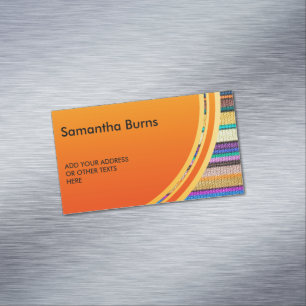 Farbige Strickstreifen nahtlos Muster 1 Magnetische Visitenkarte
