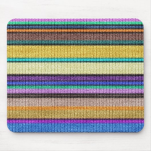 Farbige Strickstreifen nahtlos Muster 1 Mousepad (Vorne)