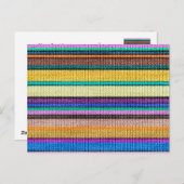 Farbige Strickstreifen nahtlos Muster 1 Postkarte (Vorne/Hinten)