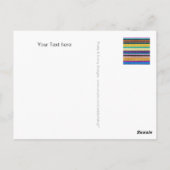 Farbige Strickstreifen nahtlos Muster 1 Postkarte (Rückseite)