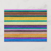 Farbige Strickstreifen nahtlos Muster 1 Postkarte (Vorderseite)