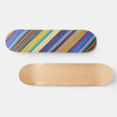 Farbige Strickstreifen nahtlos Muster 1 Skateboard (Horizontal)