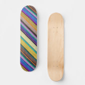 Farbige Strickstreifen nahtlos Muster 1 Skateboard (Vorderseite)
