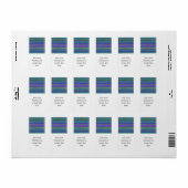 Farbige Strickstreifen nahtlos Muster 2 Adressaufkleber (Vorne)