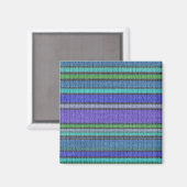 Farbige Strickstreifen nahtlos Muster 2 Magnet (Vorderseite/Rückseite)