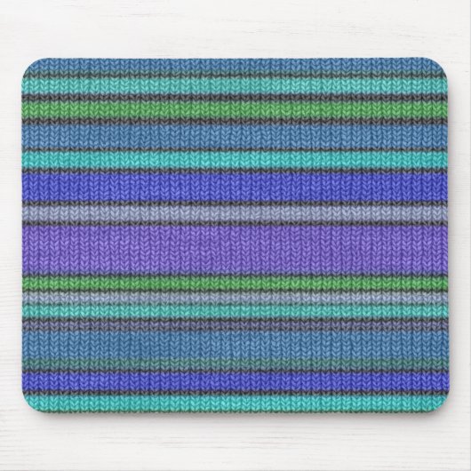 Farbige Strickstreifen nahtlos Muster 2 Mousepad (Vorne)
