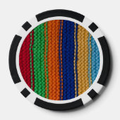 Farbige Strickstreifen Pokerchips (Rückseite)
