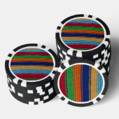 Farbige Strickstreifen Pokerchips (Stapel)