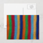 Farbige Strickstreifen Postkarte (Vorne/Hinten)