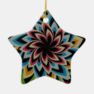 FARBIGE STRUDELBLUMEN KERAMIKSCHMUCK KERAMIK ORNAMENT