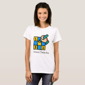 Farbige Sudoku Puzzle Illustration T Shirt (Vorne ganz)