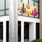 Farbige südwestliche Wüstenkunst Banner (Äußeres Gebäude)