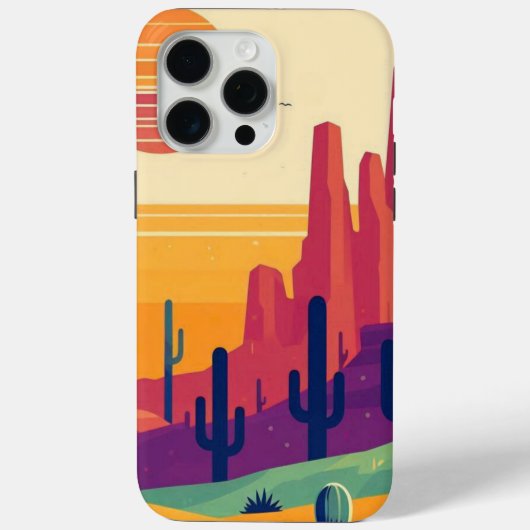 Farbige südwestliche Wüstenkunst Case-Mate iPhone Hülle (Rückseite)