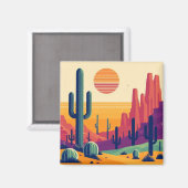 Farbige südwestliche Wüstenkunst Magnet (Vorderseite/Rückseite)