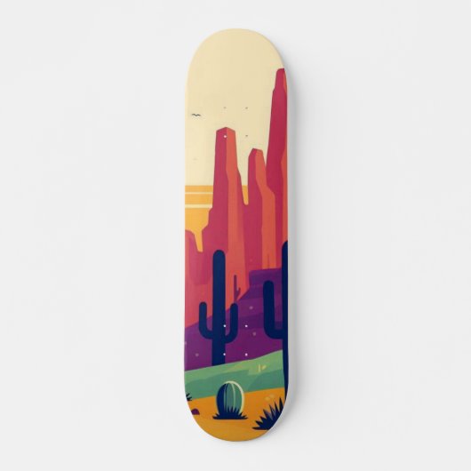 Farbige südwestliche Wüstenkunst Skateboard (Vorne)