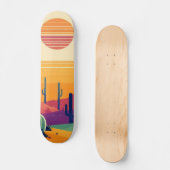 Farbige südwestliche Wüstenkunst Skateboard (Vorderseite)