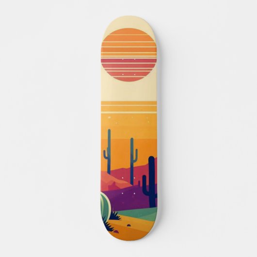 Farbige südwestliche Wüstenkunst Skateboard (Vorne)