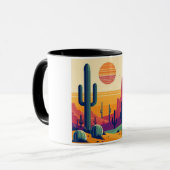 Farbige südwestliche Wüstenkunst Tasse (Vorderseite Links)