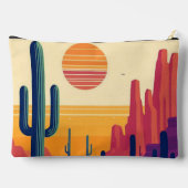 Farbige südwestliche Wüstenkunst Zubehörtasche (Rückseite)