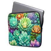 Farbige Sukkulenten Collage Laptopschutzhülle (Vorderseite Links)