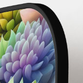 Farbige Sukkulenten Collage Pickleball Schläger (Linke Seite)