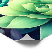 Farbige Sukkulenten Collage Poster (Ecke)