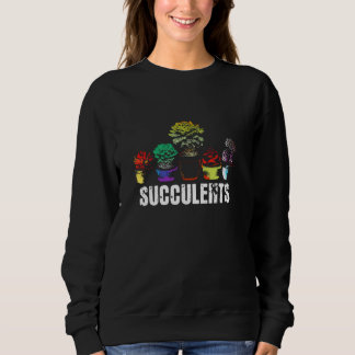 Farbige Sukkulenten - Vintage Kaktus Gartengestalt Sweatshirt