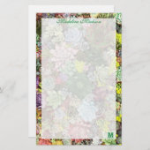 Farbige Sukkuline Briefpapier (Vorne/Hinten)