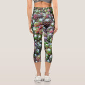 Farbige Sukkuline Capri Leggings (Rückseite)