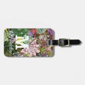 Farbige Sukkuline Gepäckanhänger (Vorderseite horizontal)