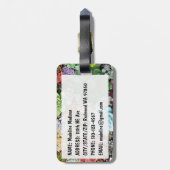 Farbige Sukkuline Gepäckanhänger (Rückseite vertikal)