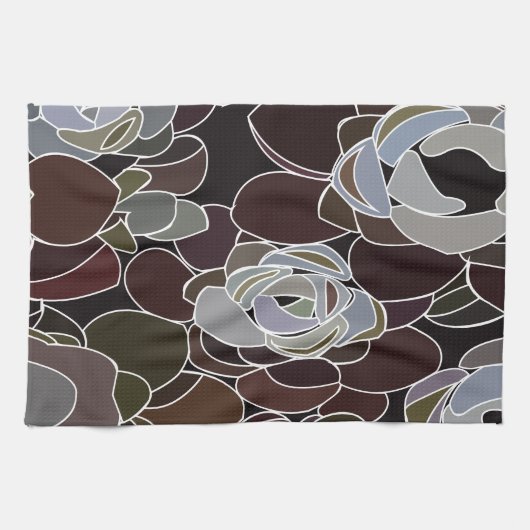 Farbige Sukkuline Geschirrtuch (Horizontal)