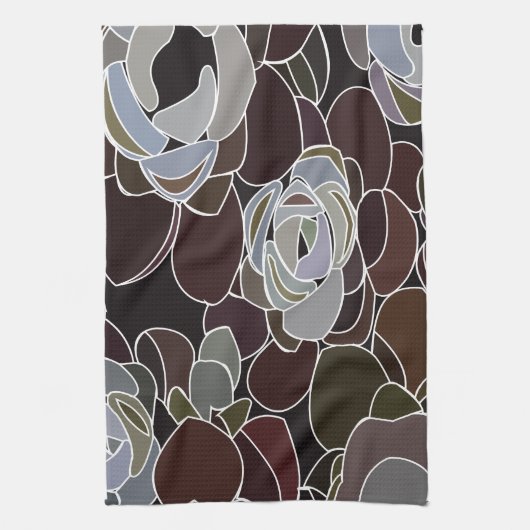 Farbige Sukkuline Geschirrtuch (Vertikal)
