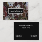 Farbige Sukkuline Visitenkarte (Vorne/Hinten)