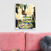 Farbige Sukkulturen mit Silbergras Leinwanddruck (Insitu (Wohnzimmer))